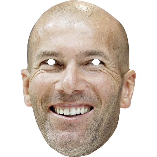 Zinedine Zidane Footballer Mask - Personalised and Celebrity Face Masks ...