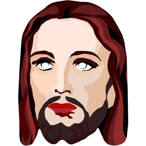 Jesus Animated Mask - Funkybunky Personalised and Celebrity Fancy Dress ...