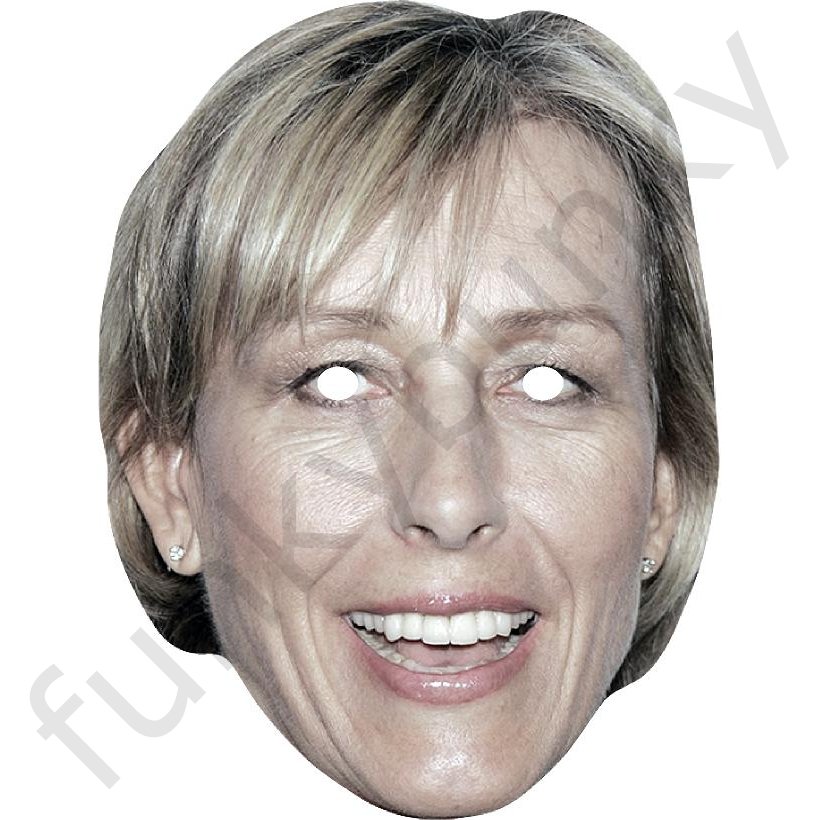 Martina Navratilova Tennis Mask - Personalised and Celebrity Face Masks ...