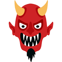 Red Devil Version 2 Halloween Fancy Dress Face Mask