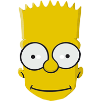 Bart Simpson Cartoon Party Mask
