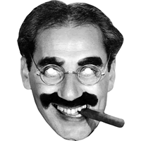 Groucho Marx Black & White Celebrity Face Mask