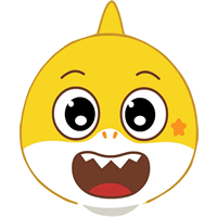 Baby Shark Yellow Cartoon Party Mask