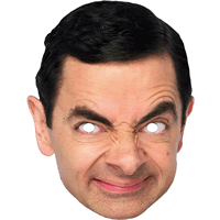 Mr Bean - Rowan Atkinson Card Facemask