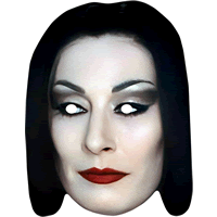 Angelica Houston - Morticia Addams Card Facemask