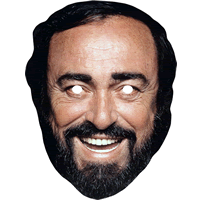 Pavarotti Opera Singer Fancy Dress Facemask