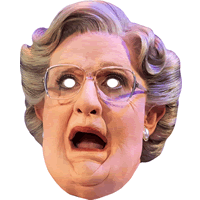 Mrs Doubtfire Card Facemask