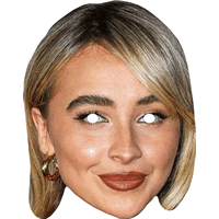 Sabrina Carpenter Singer Card Party Facemask