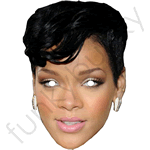 Rihanna With Black Hair Mask