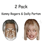 Kenny Rogers & Dolly Parton - Pack of 2 Masks (1400 - 1846)